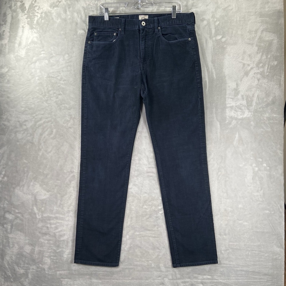 J. CREW Pants men's 34x32 Corduroy Chino Style 770 Straight Fit 5-Pocket Blue